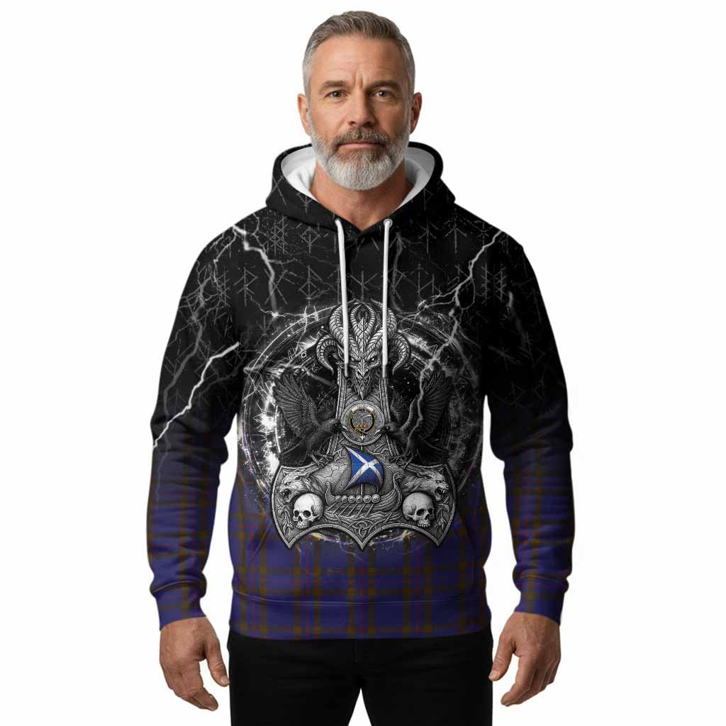 Elliot Tartan Crest Hoodie Celtic Odin's Raven Legacy