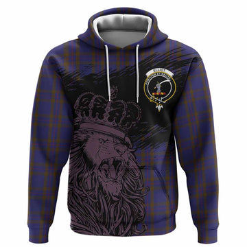 Elliot Tartan Crest Hoodie Crowned Lion Heritage Style