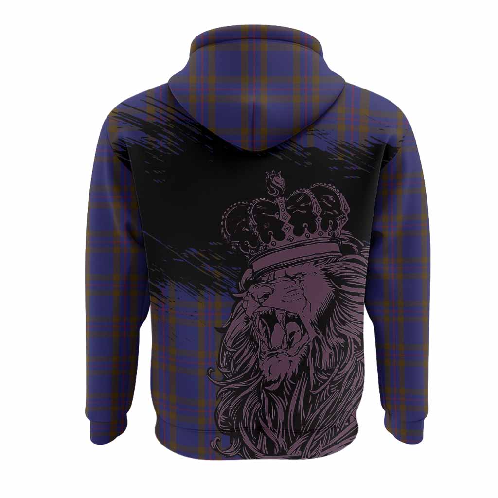 Elliot Tartan Crest Hoodie Crowned Lion Heritage Style