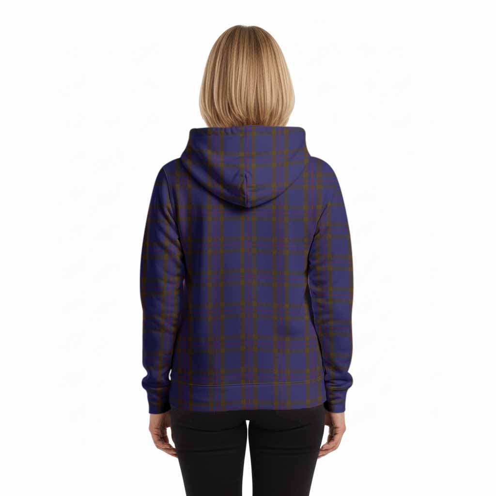 Elliot Tartan Crest Hoodie Ferocious Lion Style