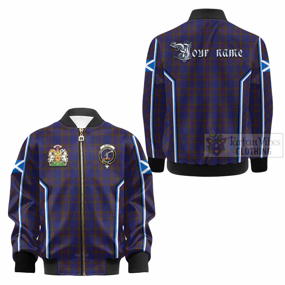 Elliot Tartan Crest Kid Bomber Jacket Scotland Coat of Arm Flag Style - Tartan Vibes Clothing