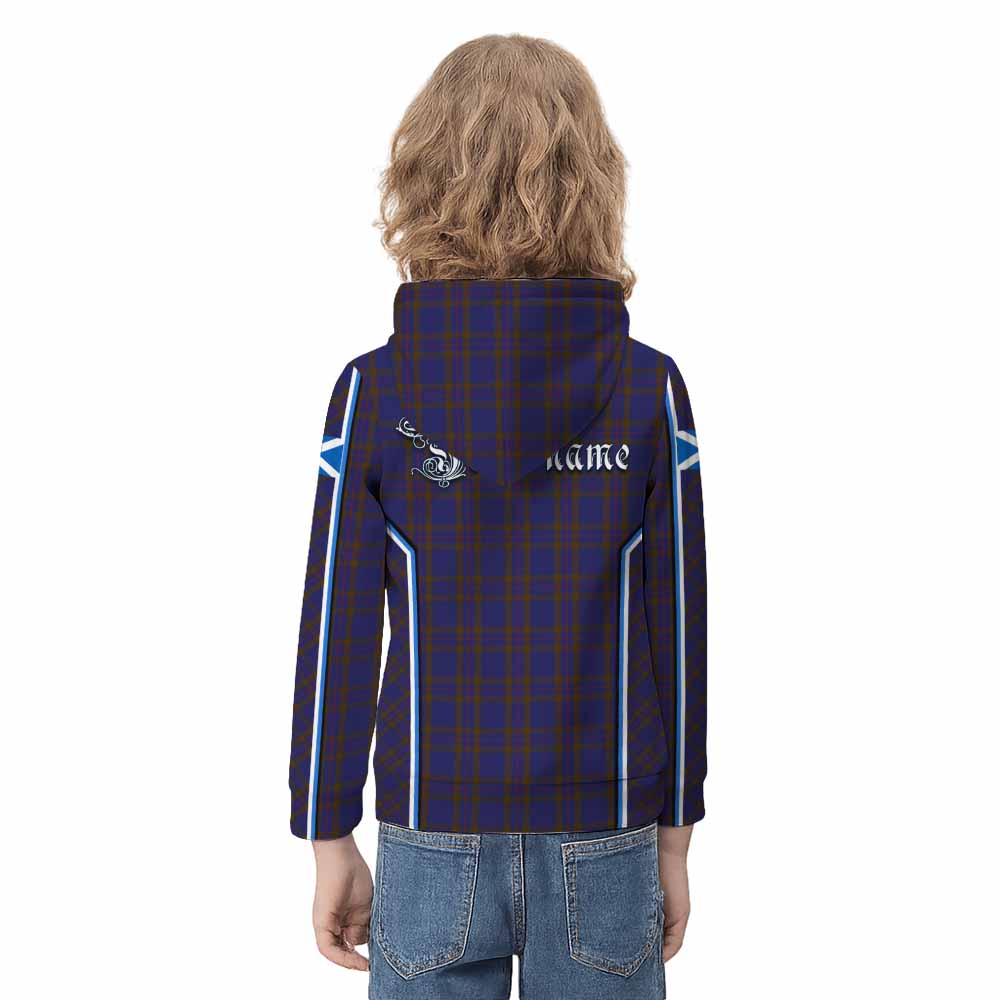Elliot Tartan Crest Kid Hoodie Scotland Coat of Arm Flag Style - Tartan Vibes Clothing