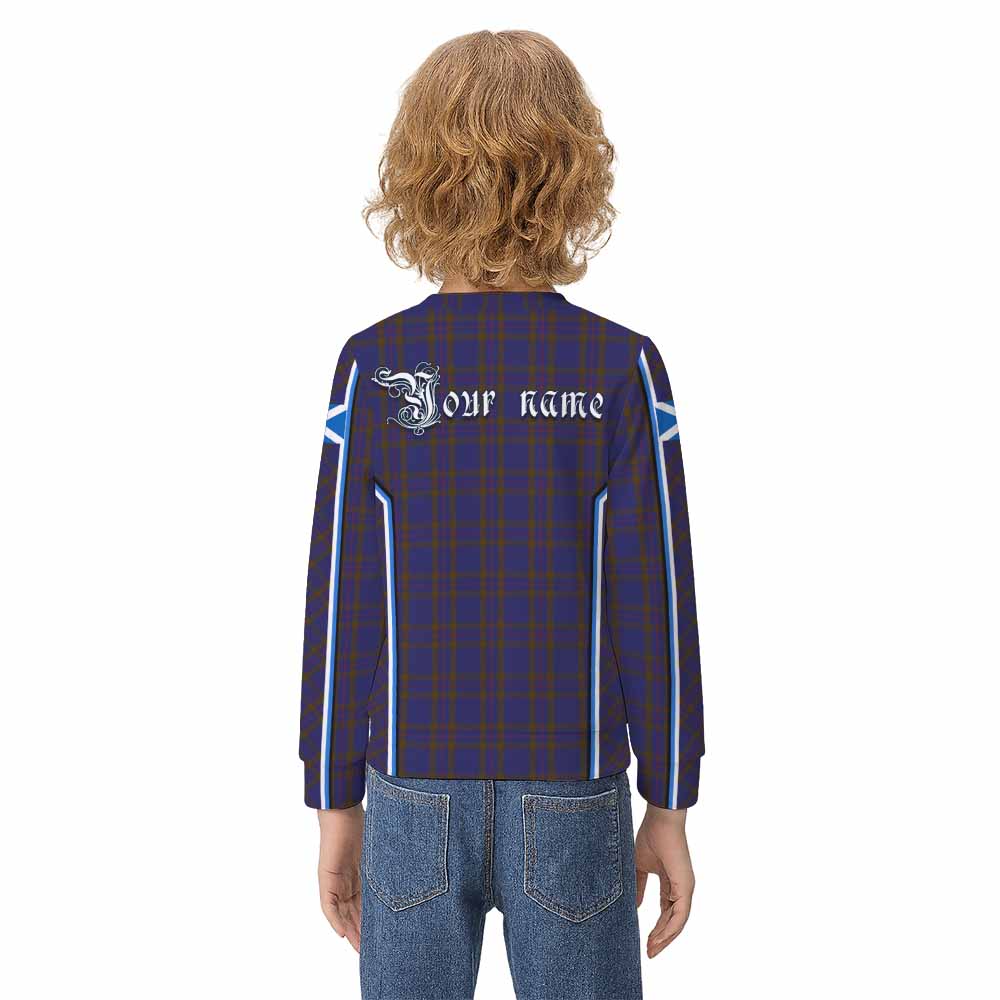 Elliot Tartan Crest Kid Knitted Sweatshirt Scotland Coat of Arm Flag Style - Tartan Vibes Clothing