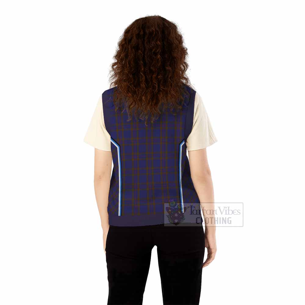 Elliot Tartan Crest Knitted V-Neck Vest Scotland Coat of Arm Flag Style - Tartan Vibes Clothing