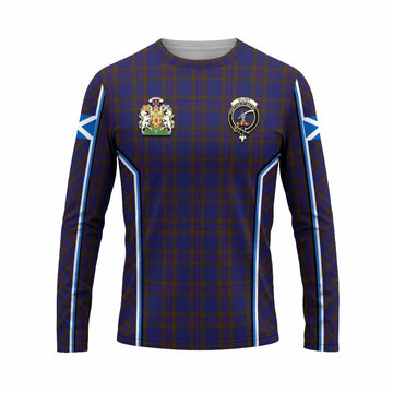 Elliot Tartan Crest Long Sleeve T-Shirt Scotland Coat of Arm Flag Style - Tartan Vibes Clothing