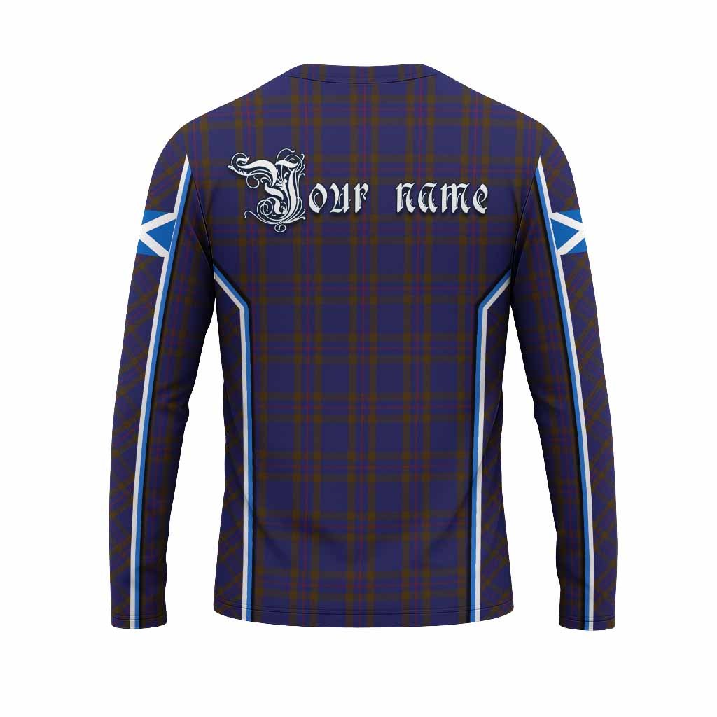 Elliot Tartan Crest Long Sleeve T-Shirt Scotland Coat of Arm Flag Style - Tartan Vibes Clothing