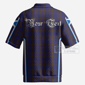 Elliot Tartan Crest Men’s Polo Sweater Top Scotland Coat of Arm Flag Style
