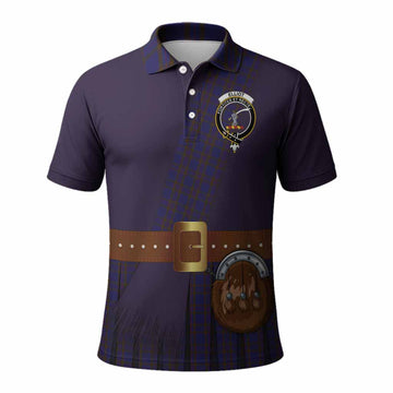 Elliot Tartan Crest Polo Shirt Kilt Costume Style