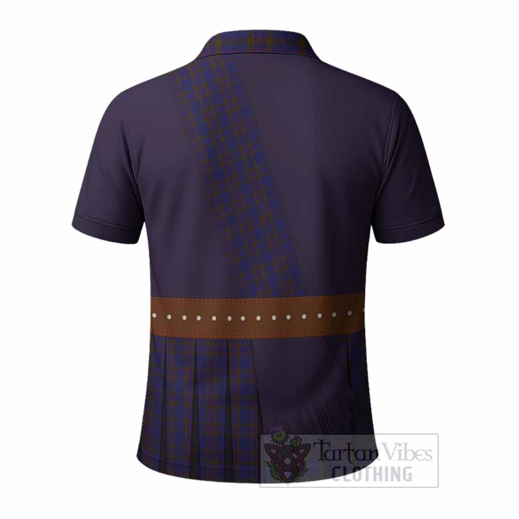 Elliot Tartan Crest Polo Shirt Kilt Costume Style