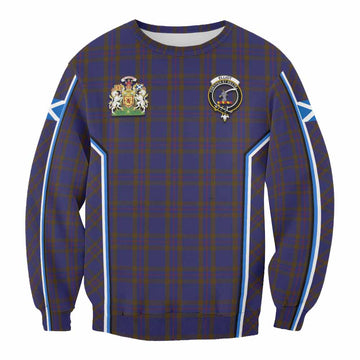 Elliot Tartan Crest Sweatshirt Scotland Coat of Arm Flag Style