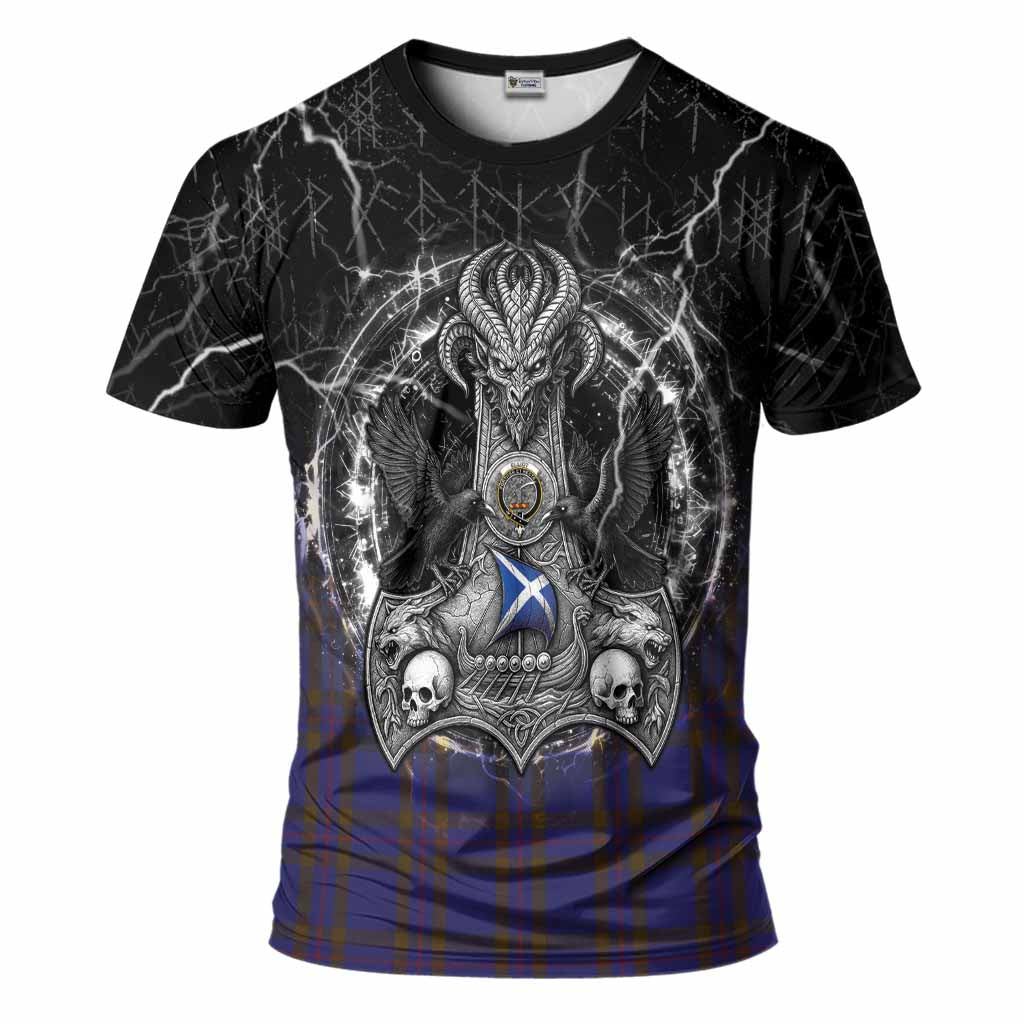Elliot Tartan Crest T-Shirt Celtic Odin's Raven Legacy