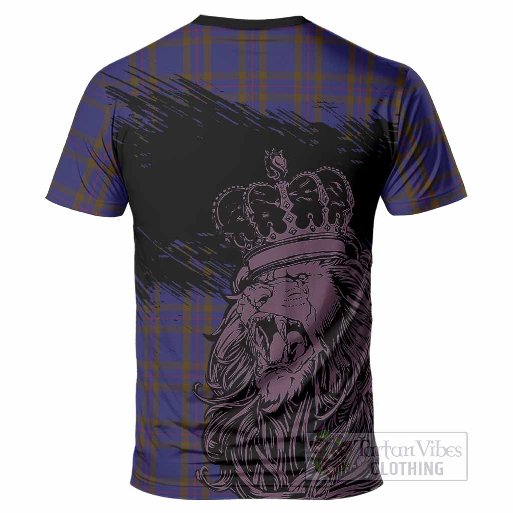 Elliot Tartan Crest T-Shirt Crowned Lion Heritage Style
