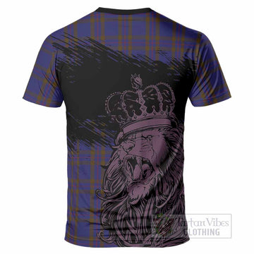 Elliot Tartan Crest T-Shirt Crowned Lion Heritage Style