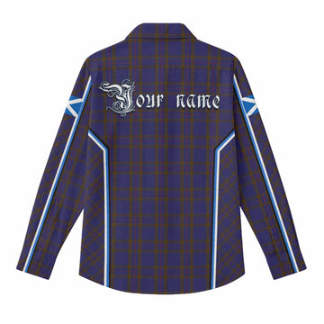 Elliot Tartan Crest Women Casual Shirt Scotland Coat of Arm Flag Style - Tartan Vibes Clothing
