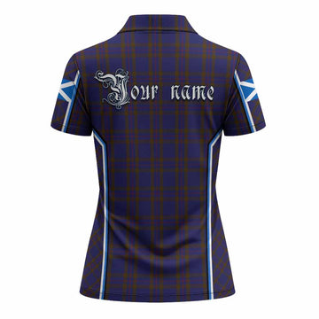 Elliot Tartan Crest Women's Polo Shirt Scotland Coat of Arm Flag Style