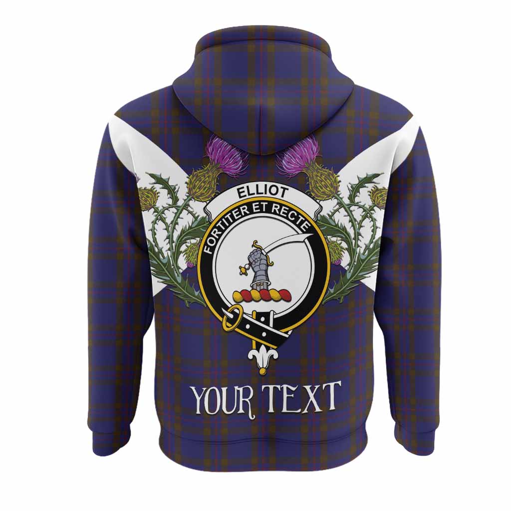 Elliot Tartan Family Crest Hoodie Scottish Burns Night Thistle Floral