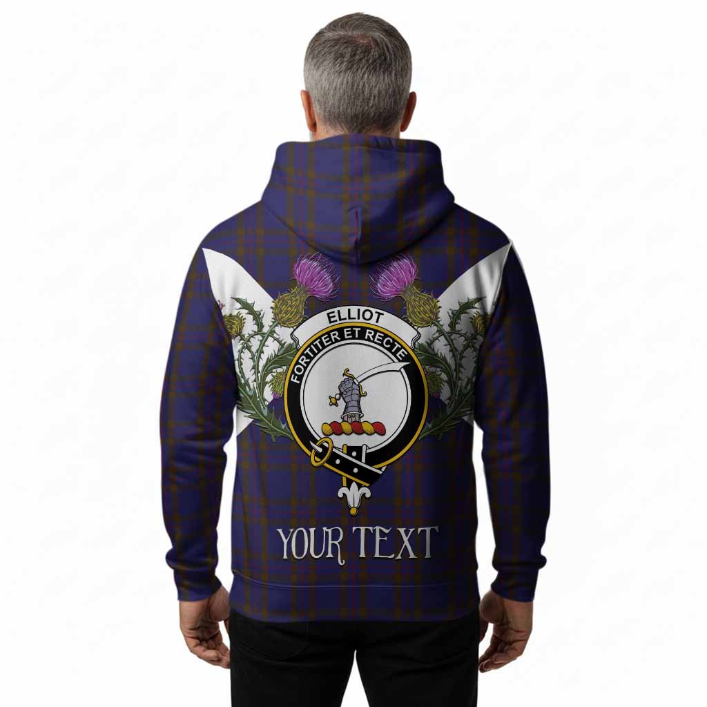 Elliot Tartan Family Crest Hoodie Scottish Burns Night Thistle Floral