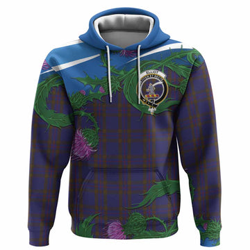 Elliot Tartan Family Crest Hoodie Thistle in Minimalism