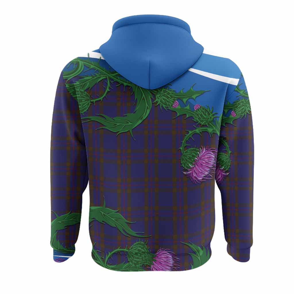 Elliot Tartan Family Crest Hoodie Thistle in Minimalism
