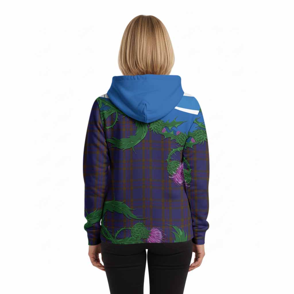 Elliot Tartan Family Crest Hoodie Thistle in Minimalism