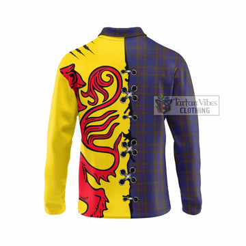 Elliot Tartan Family Crest Long Sleeve Polo Shirt Lion Rampant Honor - Tartan Vibes Clothing