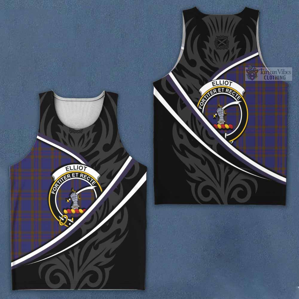 Elliot Tartan Family Crest Men Tank Top Celtic Scottish Thistle Floral - Tartan Vibes Clothing