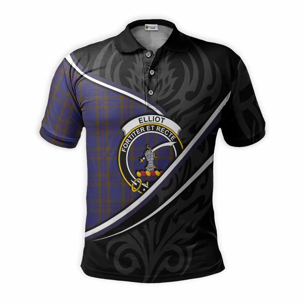 Elliot Tartan Family Crest Polo Shirt Celtic Scottish Thistle Floral - Tartan Vibes Clothing