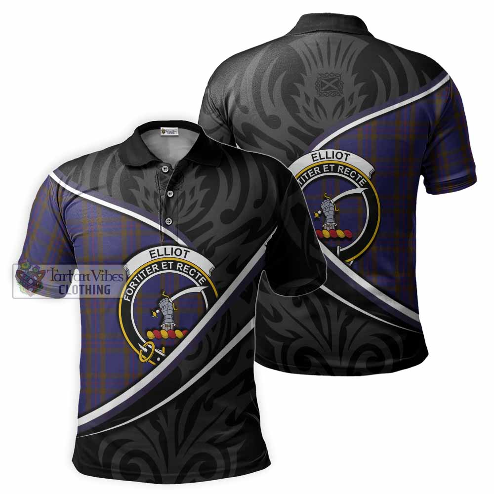 Elliot Tartan Family Crest Polo Shirt Celtic Scottish Thistle Floral - Tartan Vibes Clothing