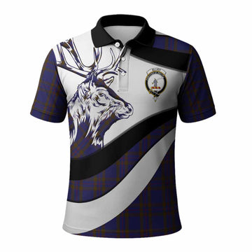 Elliot Tartan Family Crest Polo Shirt Scottish Red Deer Curves Style
