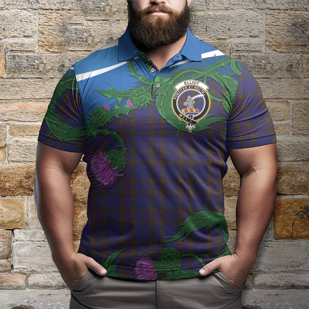 Elliot Tartan Family Crest Polo Shirt Thistle in Minimalism