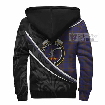 Elliot Tartan Family Crest Sherpa Hoodie Celtic Scottish Thistle Floral
