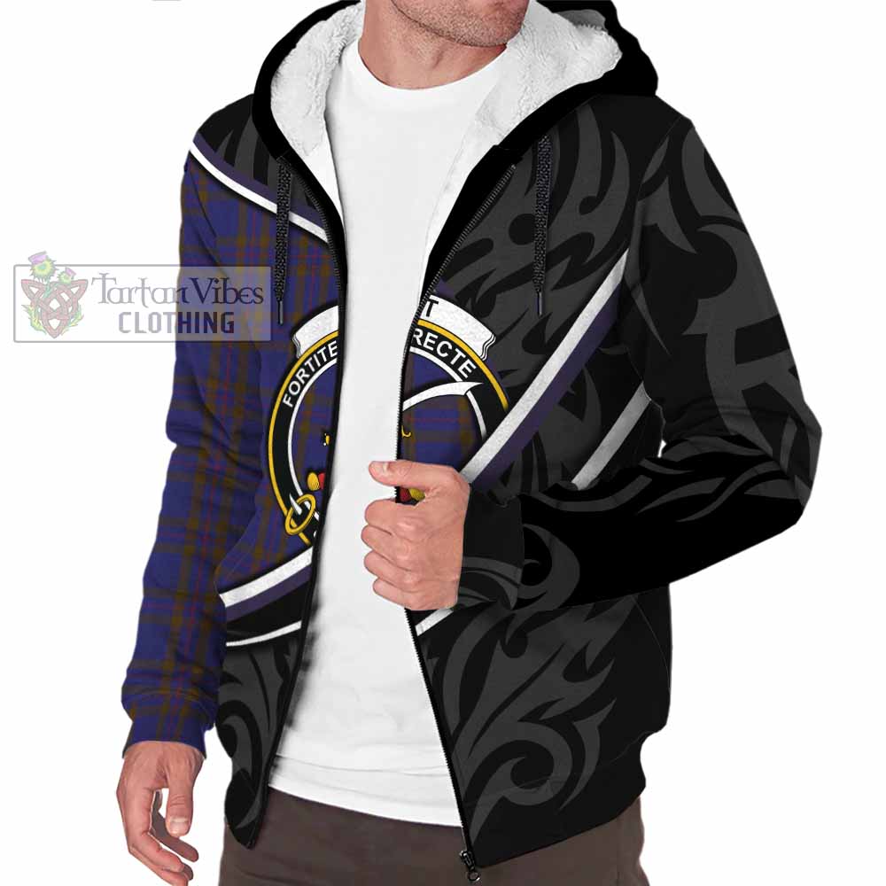 Elliot Tartan Family Crest Sherpa Hoodie Celtic Scottish Thistle Floral - Tartan Vibes Clothing