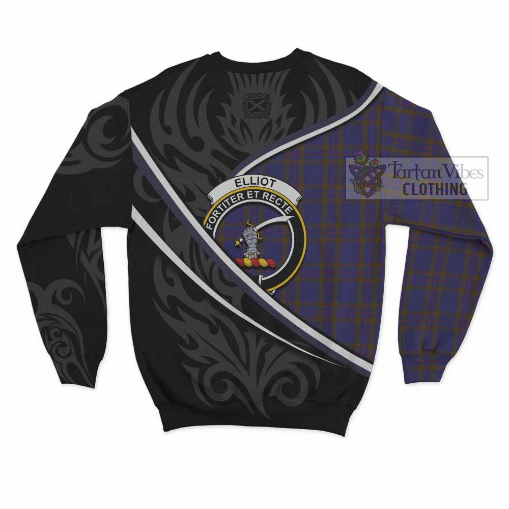Elliot Tartan Family Crest Sweatshirt Celtic Scottish Thistle Floral - Tartan Vibes Clothing