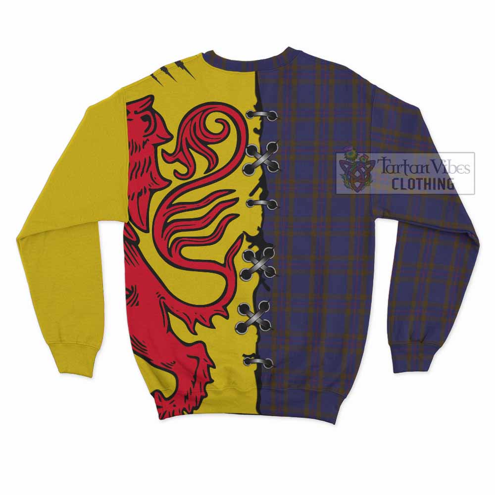 Elliot Tartan Family Crest Sweatshirt Lion Rampant Honor - Tartan Vibes Clothing