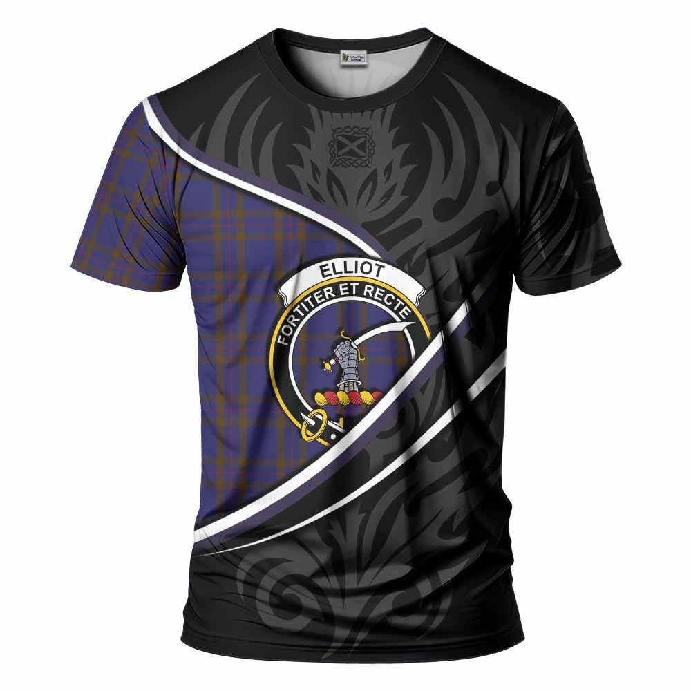 Elliot Tartan Family Crest T-shirt Celtic Scottish Thistle Floral - Tartan Vibes Clothing