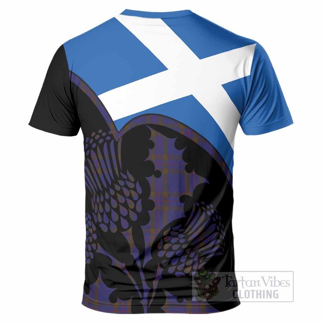 Elliot Tartan Family Crest T-Shirt Scotland Thistle Floral Flag Style