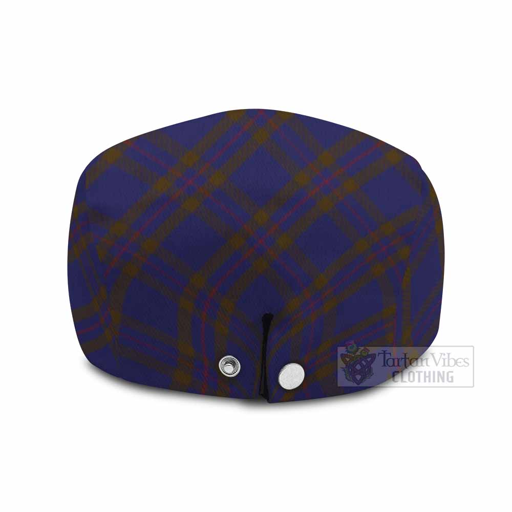Elliot Tartan Flat Cap, Jeff Cap Cross Style with Family Crest - Tartan Vibes Clothing