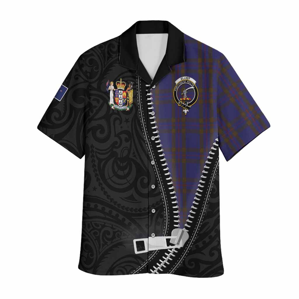 Elliot Tartan Hawaiian Shirt New Zealand Pattern Unique Zipper Stylized