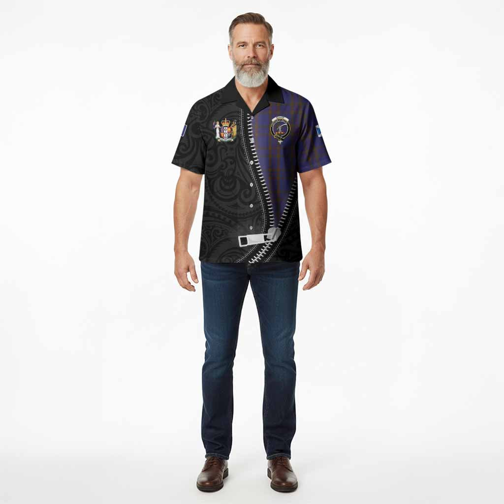 Elliot Tartan Hawaiian Shirt New Zealand Pattern Unique Zipper Stylized