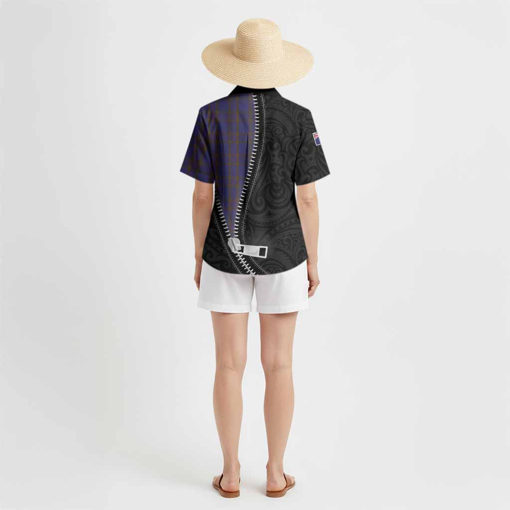 Elliot Tartan Hawaiian Shirt New Zealand Pattern Unique Zipper Stylized