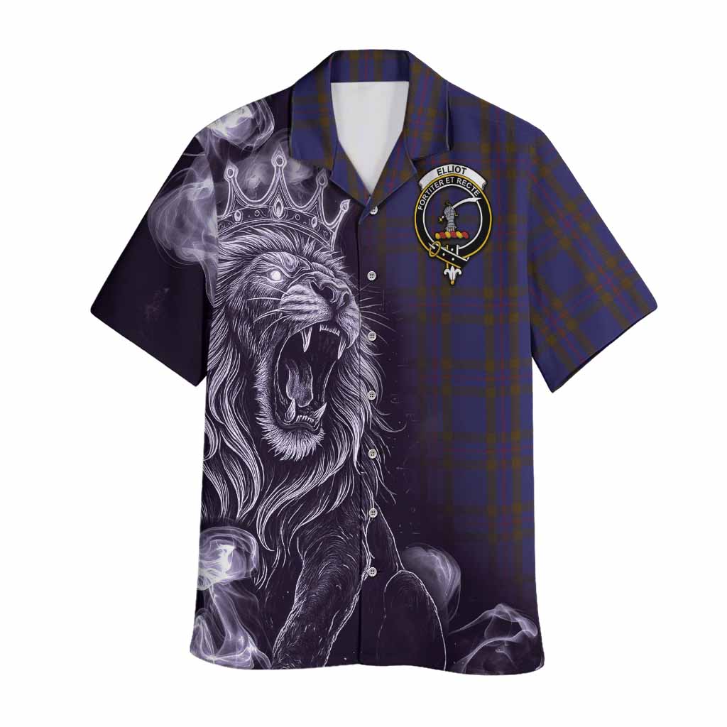 Elliot Tartan Hawaiian Shirt Roaring Lion Heritage