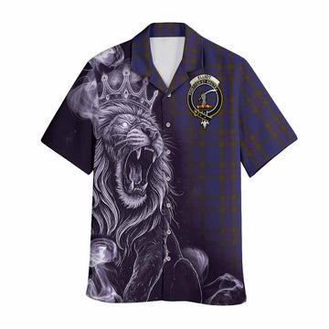 Elliot Tartan Hawaiian Shirt Roaring Lion Heritage
