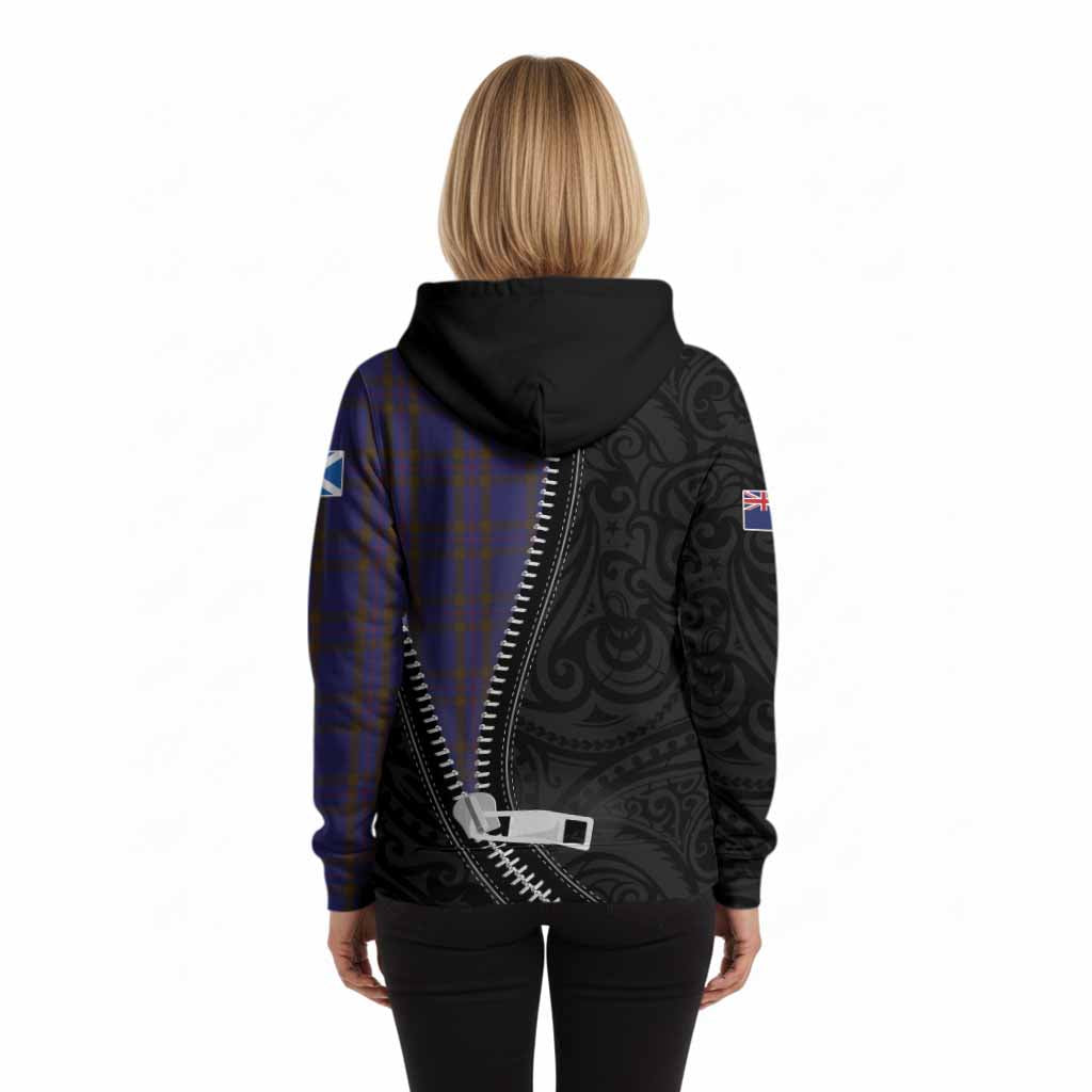 Elliot Tartan Hoodie New Zealand Pattern Unique Zipper Stylized