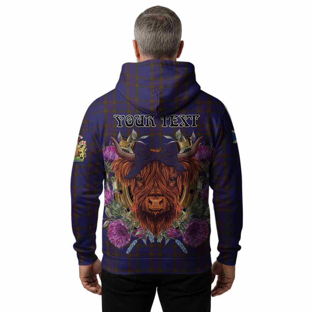 Elliot Tartan Hoodie Scottish Thistle Heilan Coo