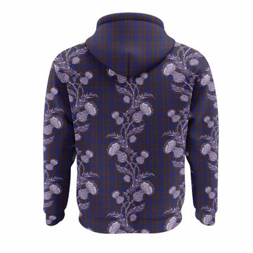 Elliot Tartan Hoodie Seamless Scottish Thistle Flowers