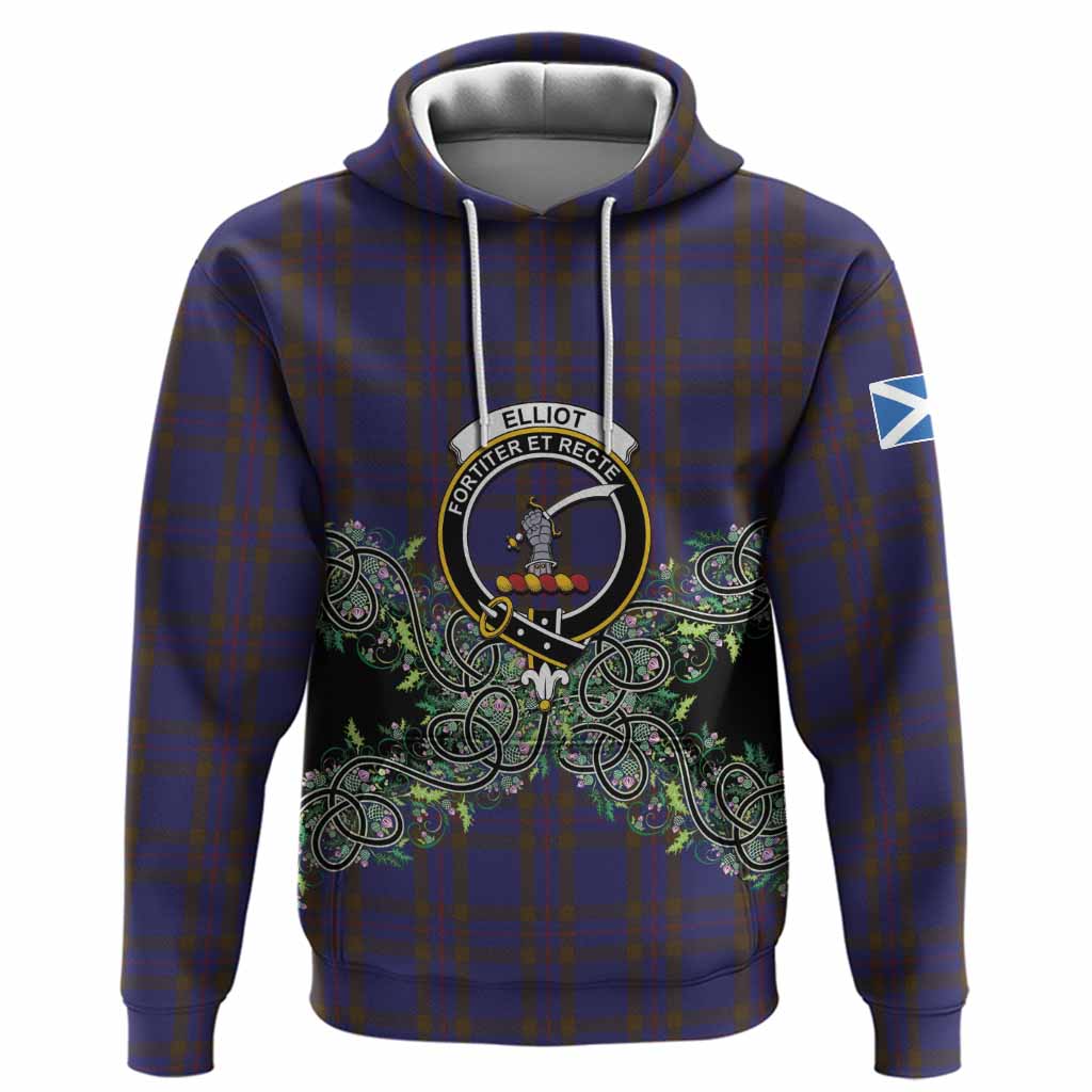 Elliot Tartan Hoodie Thistle Scottish Spirit