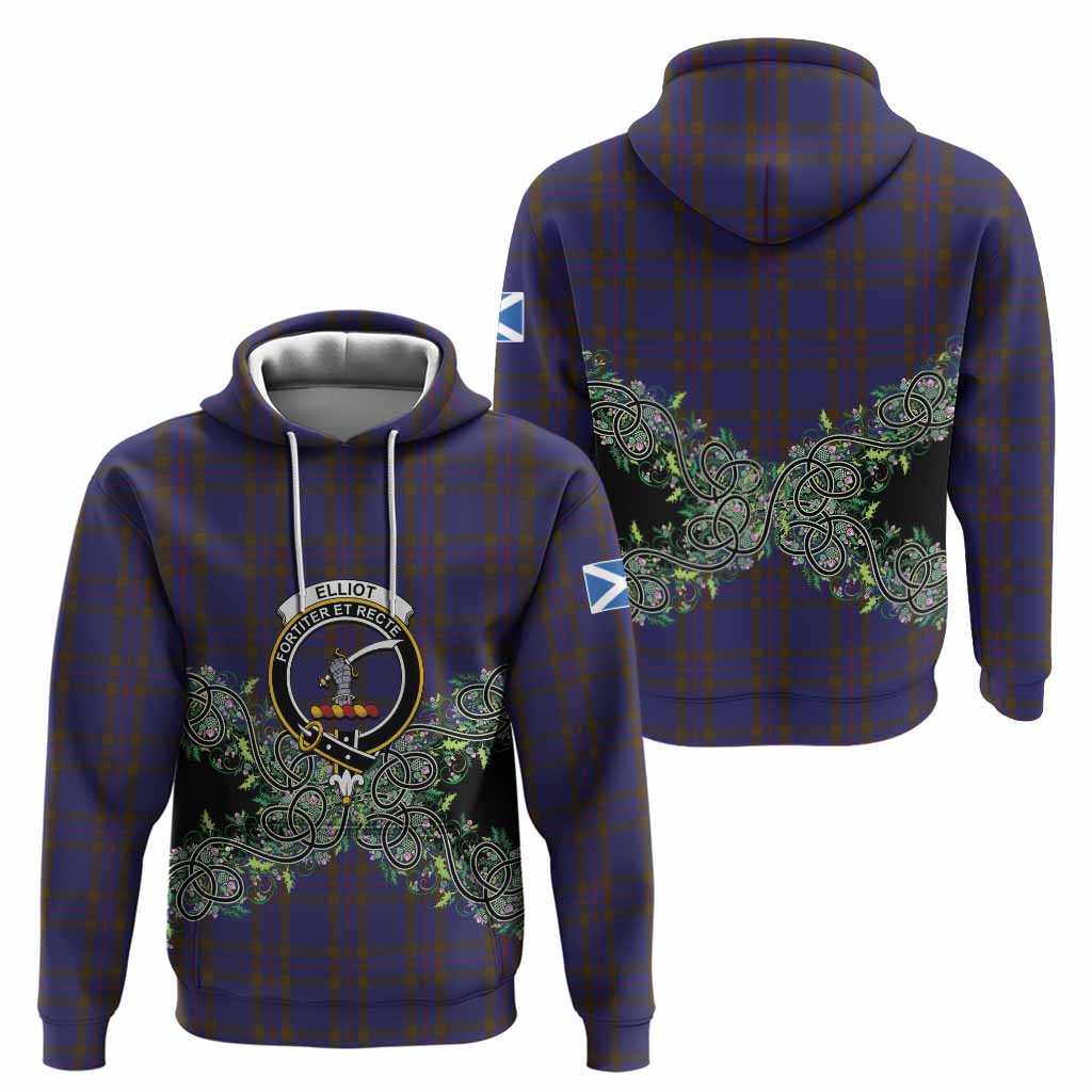 Elliot Tartan Hoodie Thistle Scottish Spirit