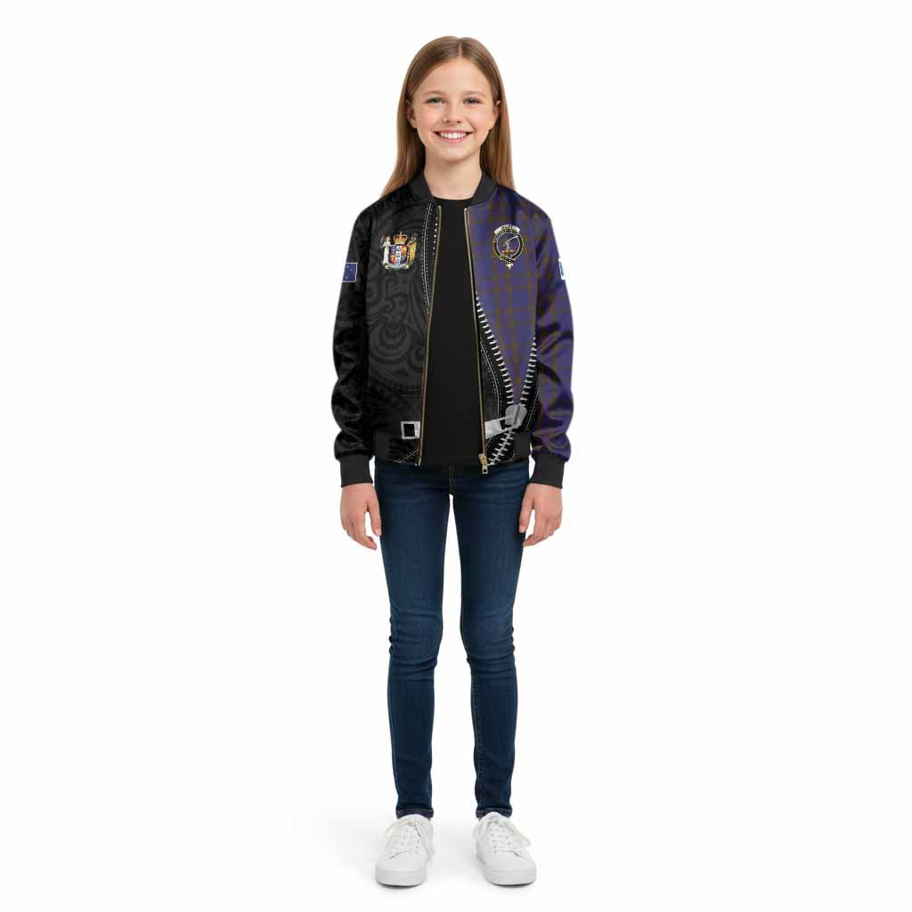 Elliot Tartan Kid Bomber Jacket New Zealand Pattern Unique Zipper Stylized