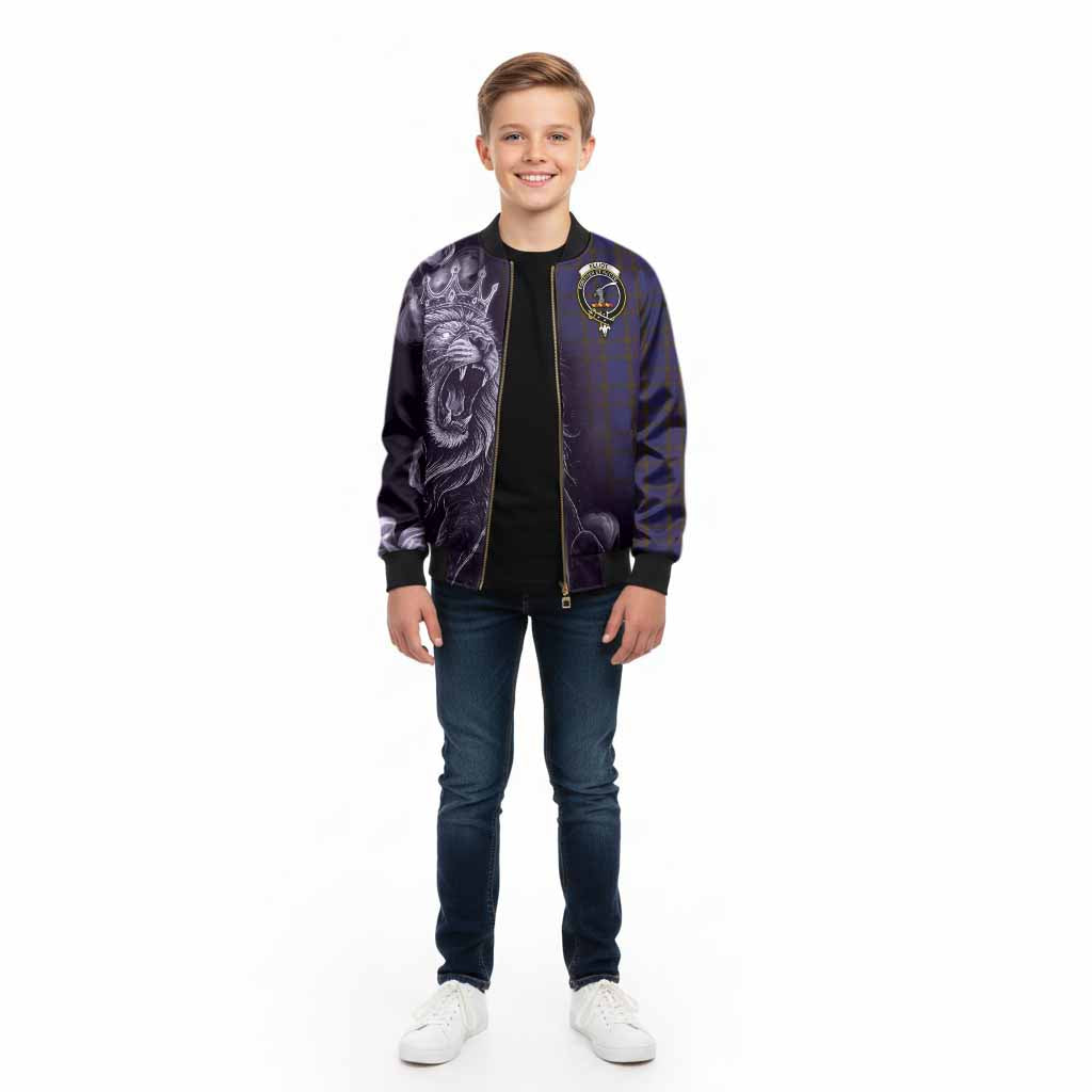 Elliot Tartan Kid Bomber Jacket Roaring Lion Heritage