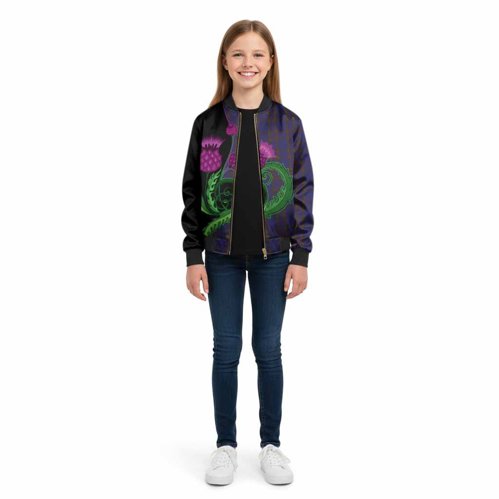 Elliot Tartan Kid Bomber Jacket Traditional Scottish Thistle